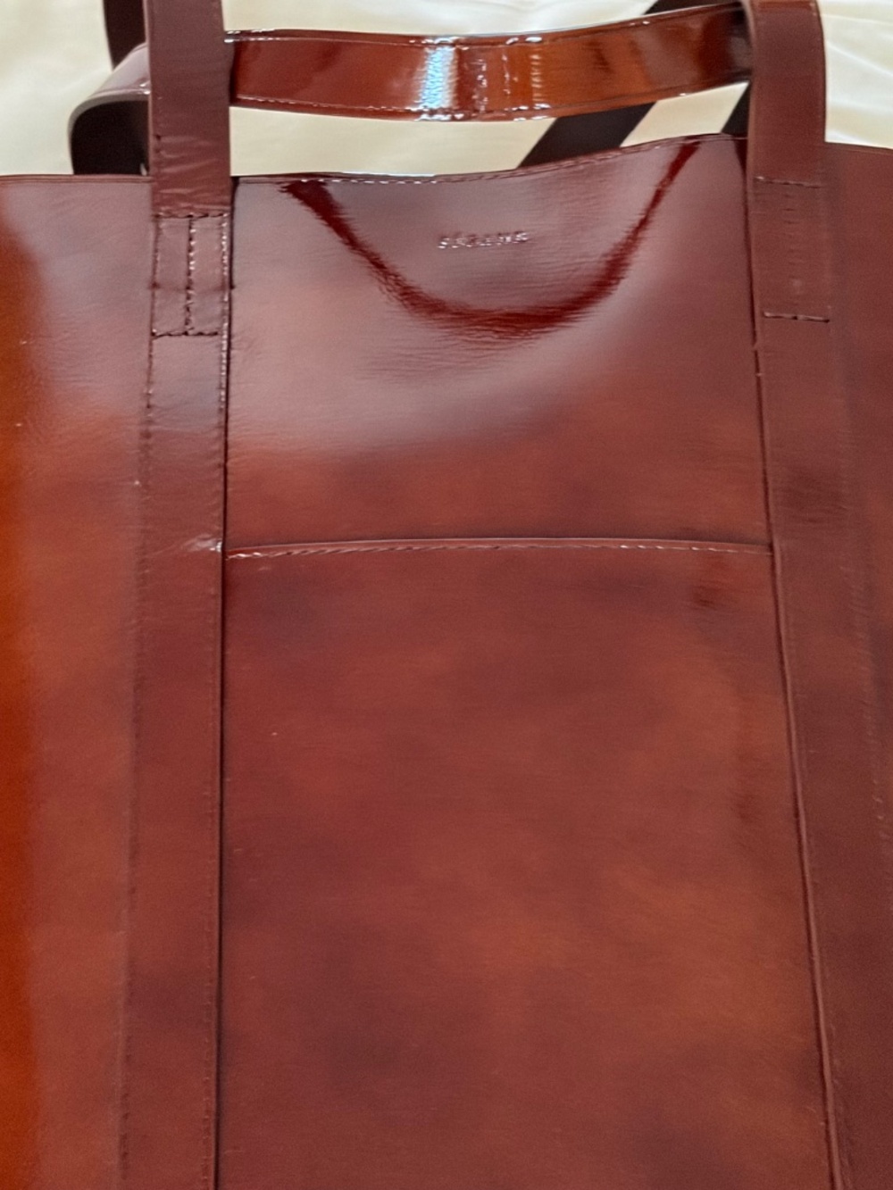 Sezane's The Tote in Mahogany. Brand new, never used, in original dust bag. - Picture 6 of 10